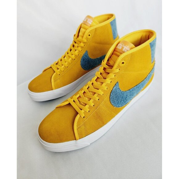 14 MEN\'S NIKE Blazer Mid PRO FD0269-700 YELLOW / WHITE TRAINING main image 7